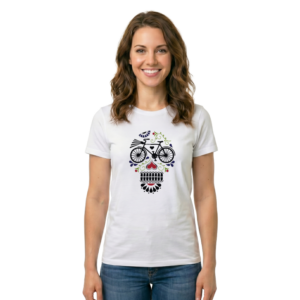 Skull Color Cycling T-Shirt White