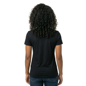 Retro Bus T-Shirt Black Ladies